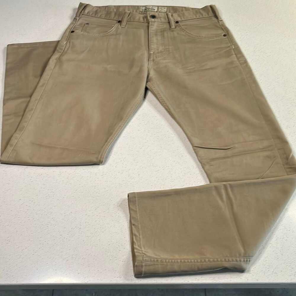 Patagonia 56480 Men’s Straight Pants 32x30 Khaki Organic Cotton 5 Pocket Worn We